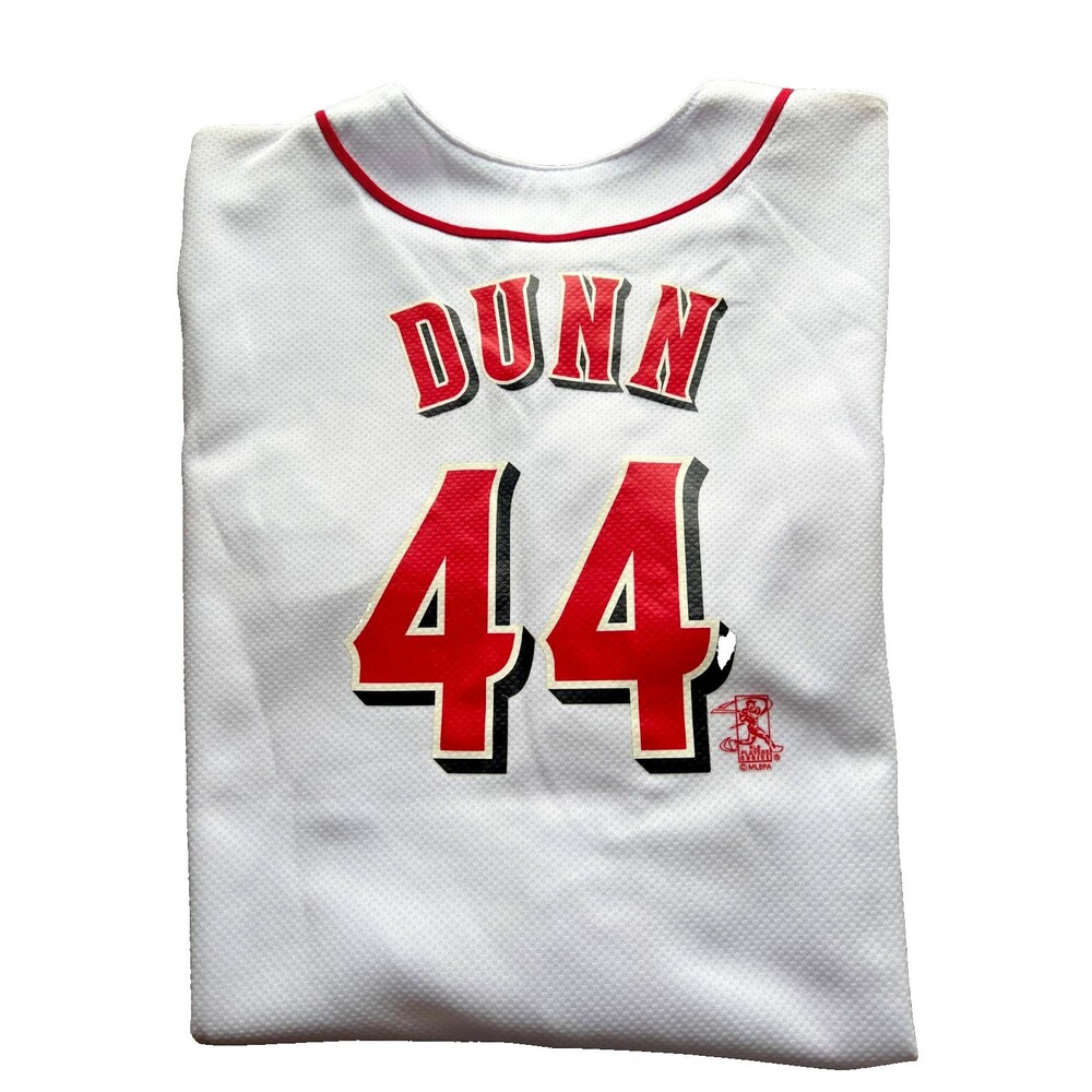 ADAM DUNN #44 Cincinnati Reds Majestic Vintage Y2K Jersey SIZE Youth XL